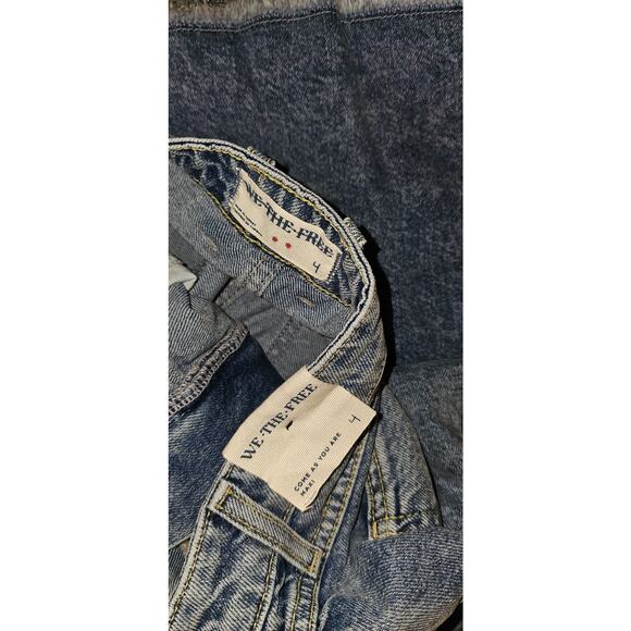 New FREE PEOPLE We The Free Come As You Are Denim Maxi Skirt $118 SIZE 4 Raw Hem - Picture 5 of 5